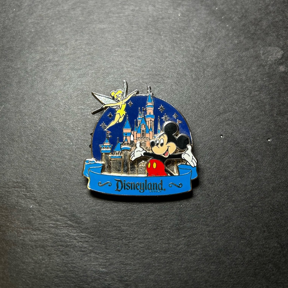 2008 Disneyland Mickey Mouse and Tinker Bell Sleeping Beauty Castle Pin